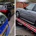Two cars seized by South Ribble Police today.