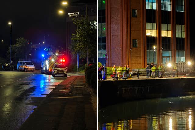 Emergency services were called to the scene, near the Ribble Pilot pub, at 9.37pm. The fire service launched its water rescue unit to search the water, but the man has not been found.