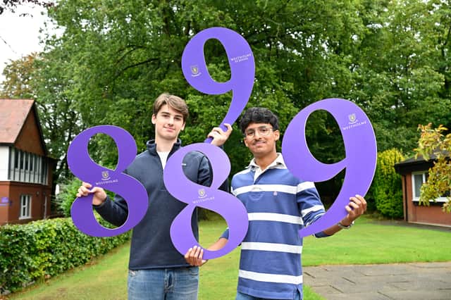 Vedansh Jesthi (right) with his friend, Henry Gibson from Chorley