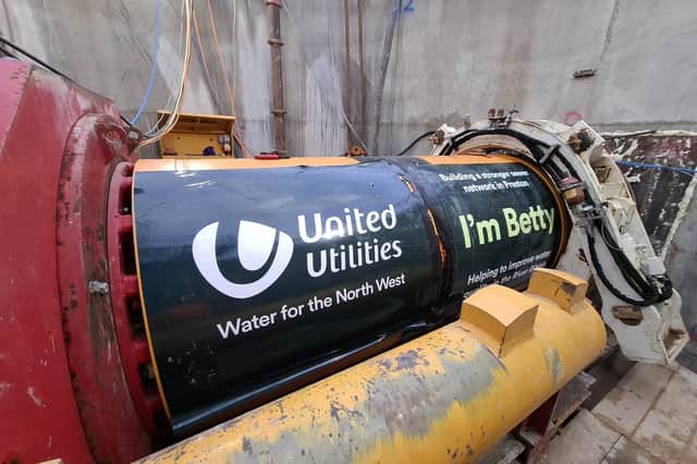  'Betty' the tunnel boring machine which dug the 300m stormwater storage tunnel