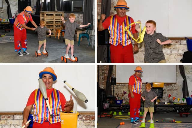 More scenes from the  Circus Skills Workshop with Adrian Catch