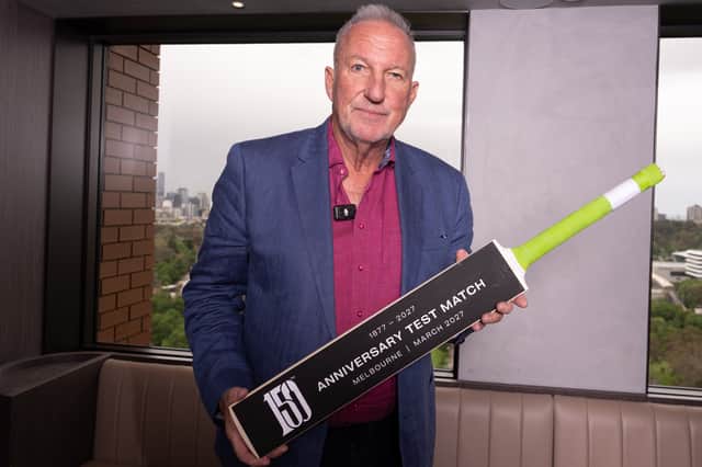Lord Ian Botham poses for a photo on November 11, 2025 in Melbourne, Australia. (Photo by Asanka Ratnayake/Getty Images for Cricket Australia)