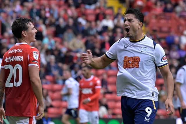 Jusef Erabi shows his frustration as PNE sink to a 1-0 loss at Charlton Athletic