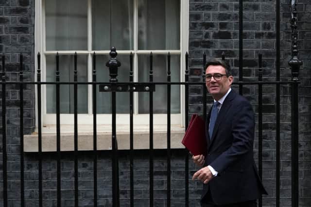 Andy Burnham, seen leaving 10 Downing Street for his first Prime Minister's Questions