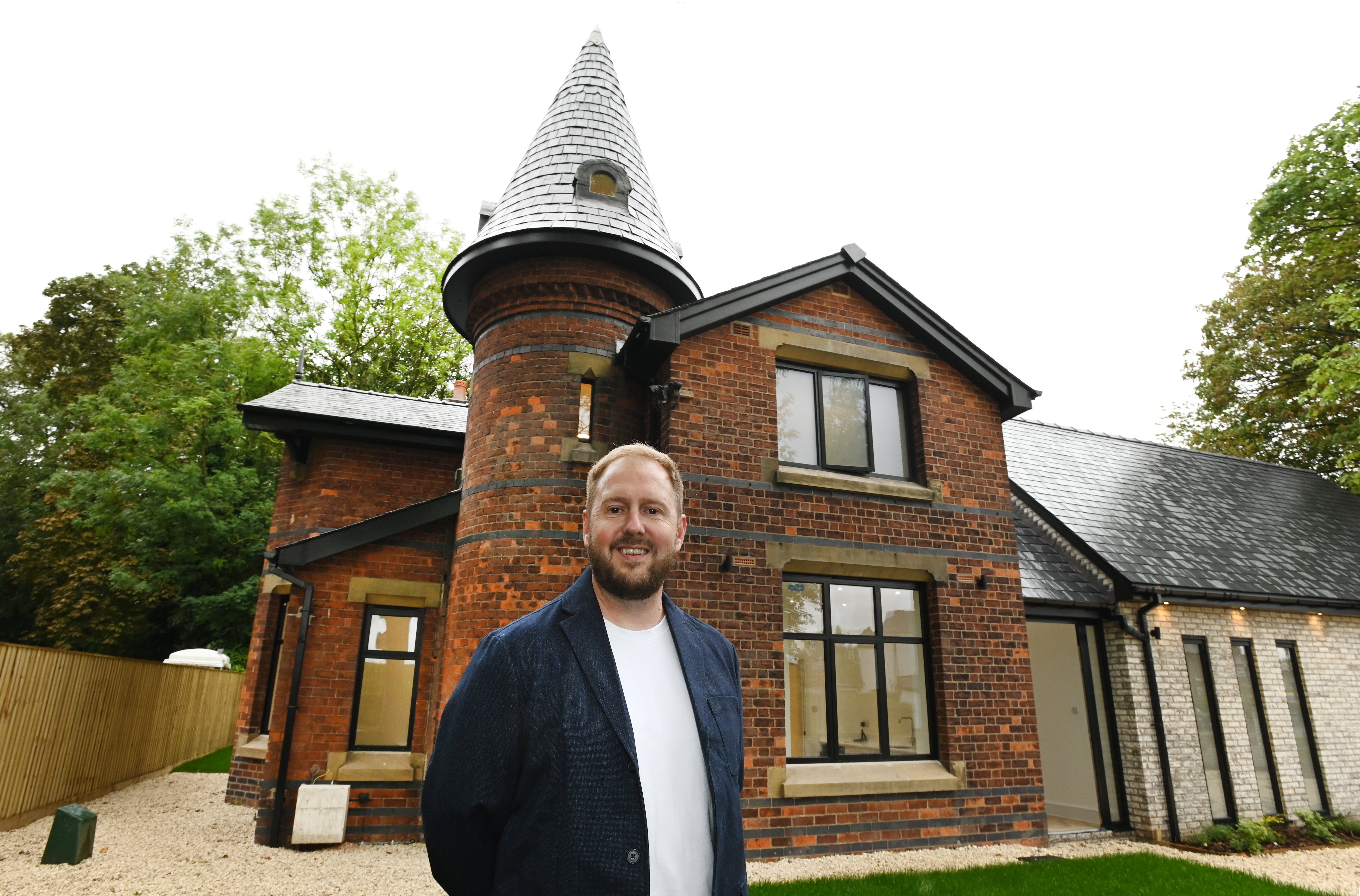 Iconic Whittingham Hospital gatehouse transformed into dream family home with Disney-style turret