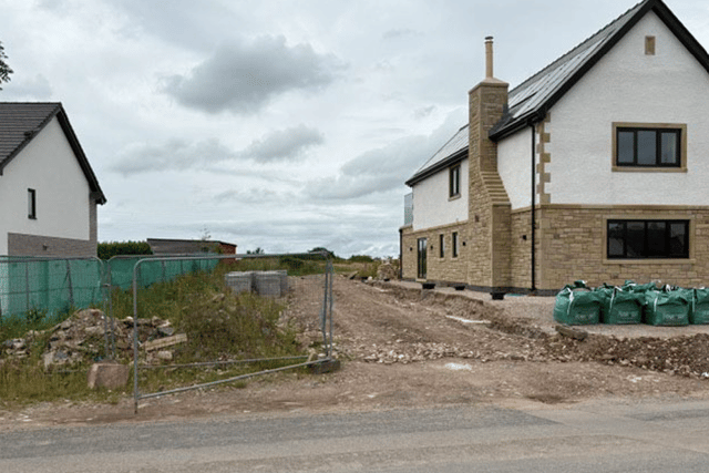 The entrance to the proposed - and refused - estate off Bartle Lane