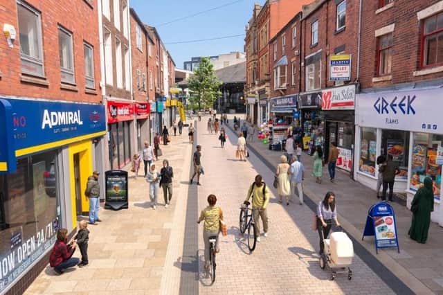 The pedestrian and cycle-friendly features will continue onto Orchard Street