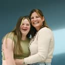 Lola Jae Carter, 16, from Preston, pictured with proud mum Hayley.  Lola has been selected to feature in the National Down Syndrome Society presentation in Times Square, New York.  She is going to New York to see herself on the big screens.