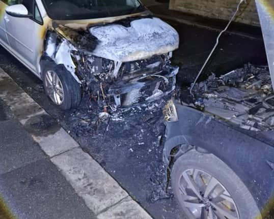 Police have urged parents to “consider the whereabouts of their children” after a shocking incident in which two vehicles were deliberately destroyed by a group of youths with fireworks in Clitheroe 