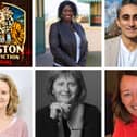 The first Preston Crime Fiction Festival line-up  includes [clockwise from top left]: Dorothy Koomson, Vaseem Khan, Mari Hannah, Lesley Kara and Jo Callaghan.