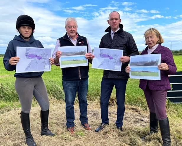 Campaigners opposing the underground cabling, which will run through Penwortham