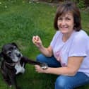 Chorley resident Helen Mole with her 12-year-old dog Lucy, who loves a good swim.