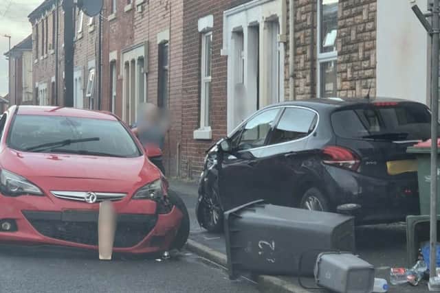 The scene in Inkerman Street, Ashton, on Tuesday morning (September 15)
