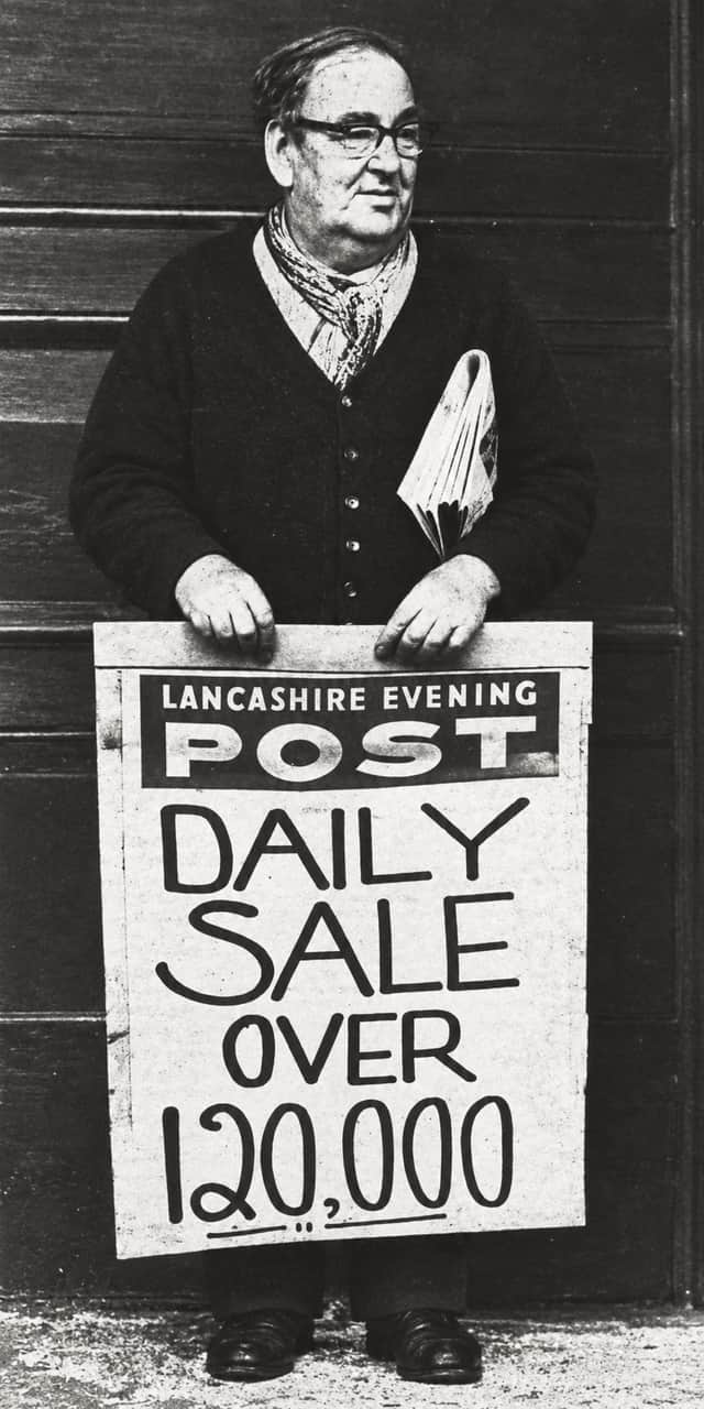 Billy Morley celebrates the Lancashire Evening Post reaching daily sales of more than 120,000 copies