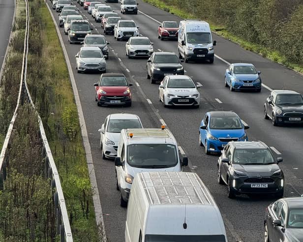 Four people were checked by paramedics following a three-vehicle collision on the M65 between junctions 3 and 4  
