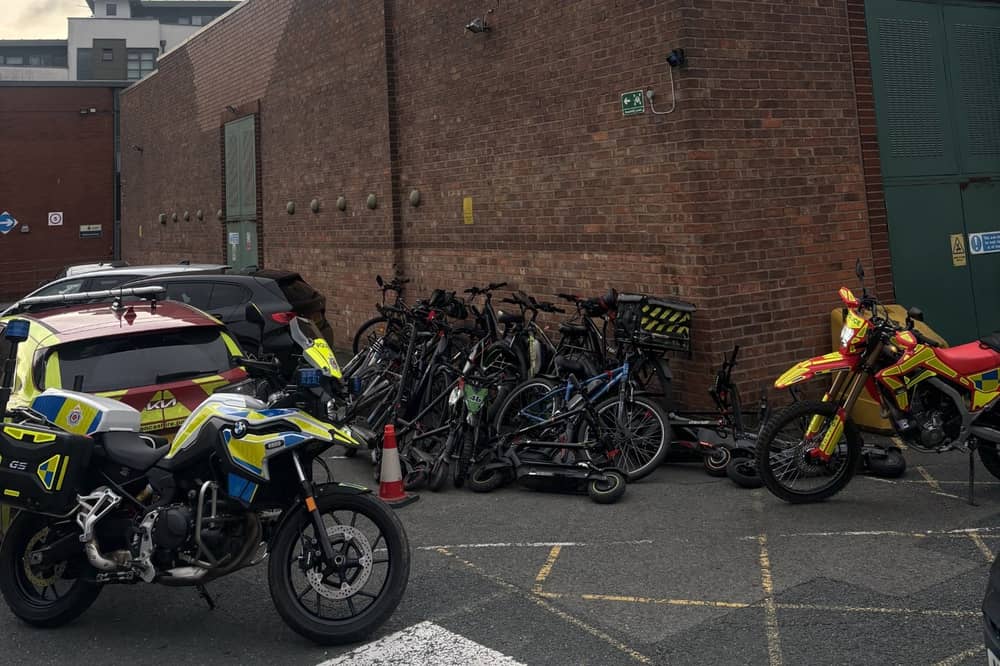 E-bikes and scooters were seized as part of the crackdown.
