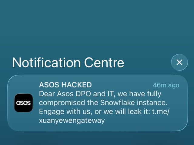 Asos hack claim