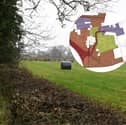 Pickering Farm site, Penwortham (inset - the phasing plan for up to 920 homes)
