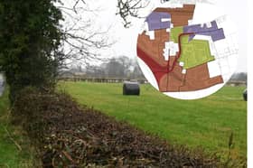 Pickering Farm site, Penwortham (inset - the phasing plan for up to 920 homes)