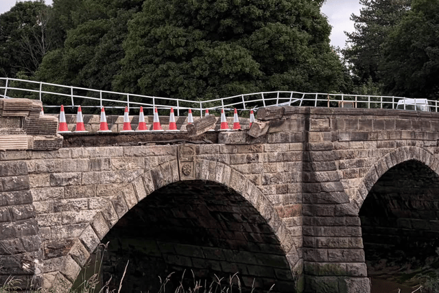 Bank Bridge in Tarleton was the site of three accidents over the summer - the first of which collapsed one of the sides of the structure