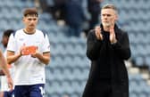 Preston North End manager Graham Alexander applauds the fans at the final whistle