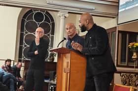 Ali Jama and Adrian Murrell with Preston Historical Society