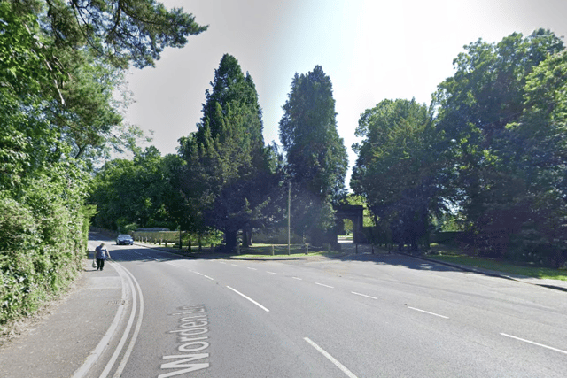 Lancashire Police said the boys were struck by a Grey VW Polo which mounted the kerb on a right-hand bend, near the gatehouse entrance to Worden Park in Leyland