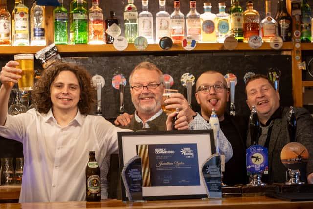 Jonny Yates, left, with the Winckley Street Ale House team