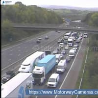 M6 closed northbound after lorry crashes into van - latest updates
