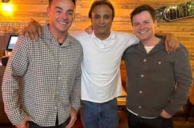 Ant and Dec with Ben Vara, owner of Jai Lounge in St Annes