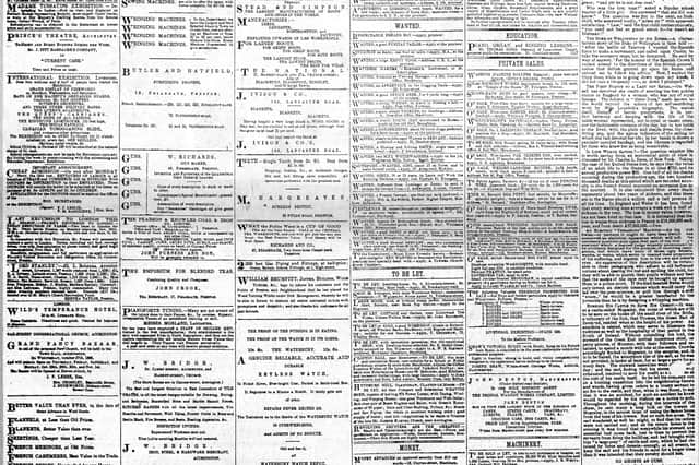 The Lancashire Evening Post's first front page from Monday October 18th 1886