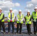 The topping out ceremony for major Leyland town centre regeneration work, led by Eric Wright Construction