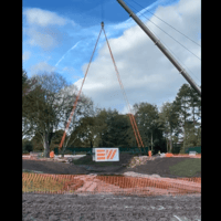 New 22-tonne footbridge lifted into place over Serpentine Lake at Preston’s Moor Park