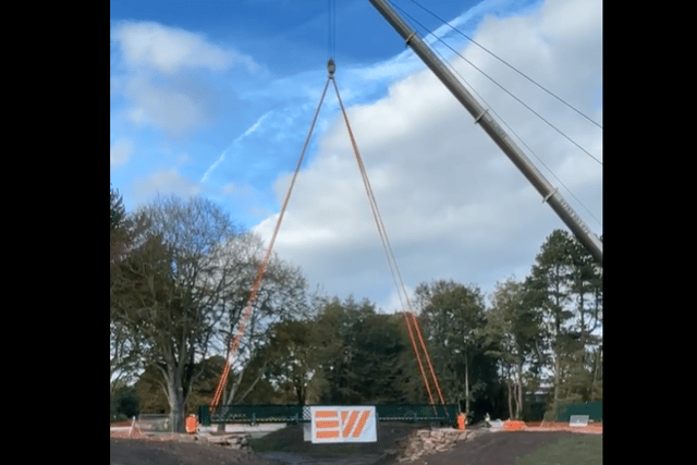 The 28.5-metre-long bridge was installed today (Saturday, October 17) using a 500-tonne crane