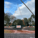 The 28.5-metre-long bridge was installed today (Saturday, October 17) using a 500-tonne crane