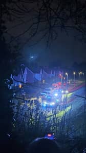 Emergency services at the scene in Bowness Drive, Leyland, last night (Saturday, October 17)