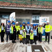 Sea View Trust Central Team members, Tilbury Douglas colleagues and Applebee Wood Staff and pupils