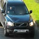 Defendant Simon Richardson in his vehicle after the fatal collision with cyclist Michael Mullins