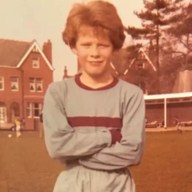 Dave as a young footballer growing up in St Annes. He was just 11 when he first met Barry Bennell during a family holiday in 1979