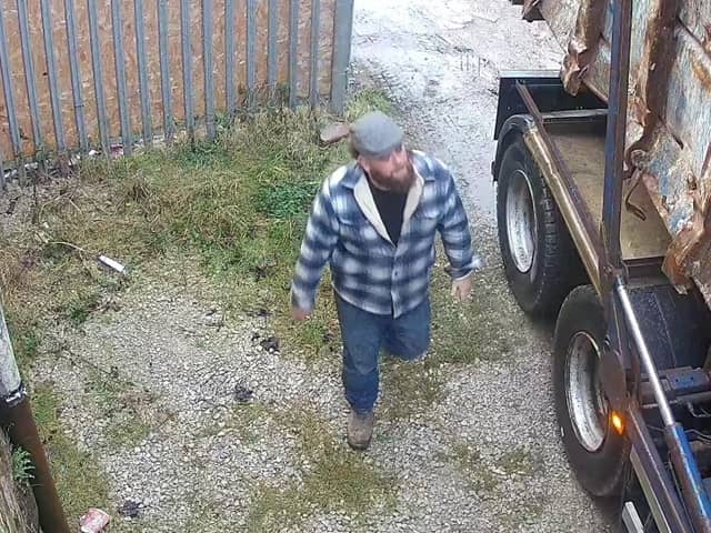 CCTV image of a man the Environment Agency want to speak to in connection with waste dumping in Nelson