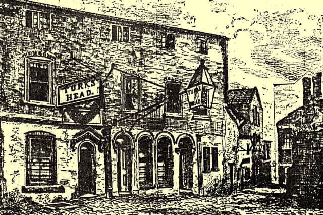 The old Turk's Head in Preston. Nearby Turk's Head Yard was home to the lodging house where John Fletcher awoke to discover his purse and £12 missing