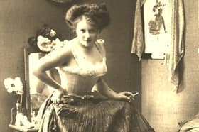 A historical photograph illustrating Victorian women's clothing. In 1857, Catherine Logan was sentenced to four years' penal servitude after money stolen from a Longridge solicitor was found concealed in her clothing