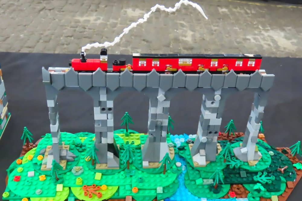 The exhibition promises a range of Lego displays - as well as a ride on a steam train