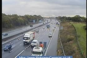 There are delays on the M6 in Preston after a broken down car blocked the carriageway this morning (Thursday, October 22)