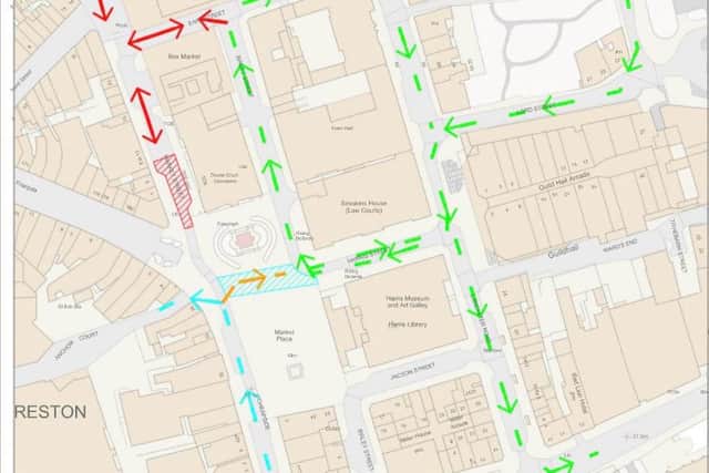 From today new pedestrian and traffic diversions will be in place as work continues to improve the public realm at Friargate South.