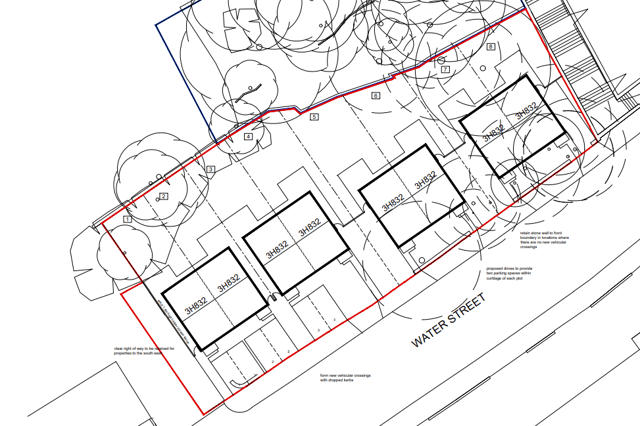 Indicative layout of the planned homes in Water Street, Chorley