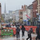 The start of harsh weather on Friargate, Preston