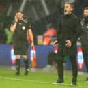 Preston North End manager Graham Alexander reacts.