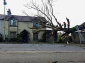 The tree collapsed into the home at 6:50am this morning as a result of Storm Boelo