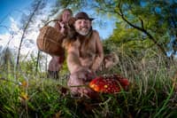 The Naked Foragers Colin and Sadie of Forest Horizons run foraging courses for wild food at Rivington near Chorley